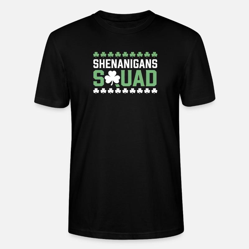 Shenanigans Squad Shamrock Tee - Stanley/Stella CRAFTER Unisex Organic T-Shirt - black