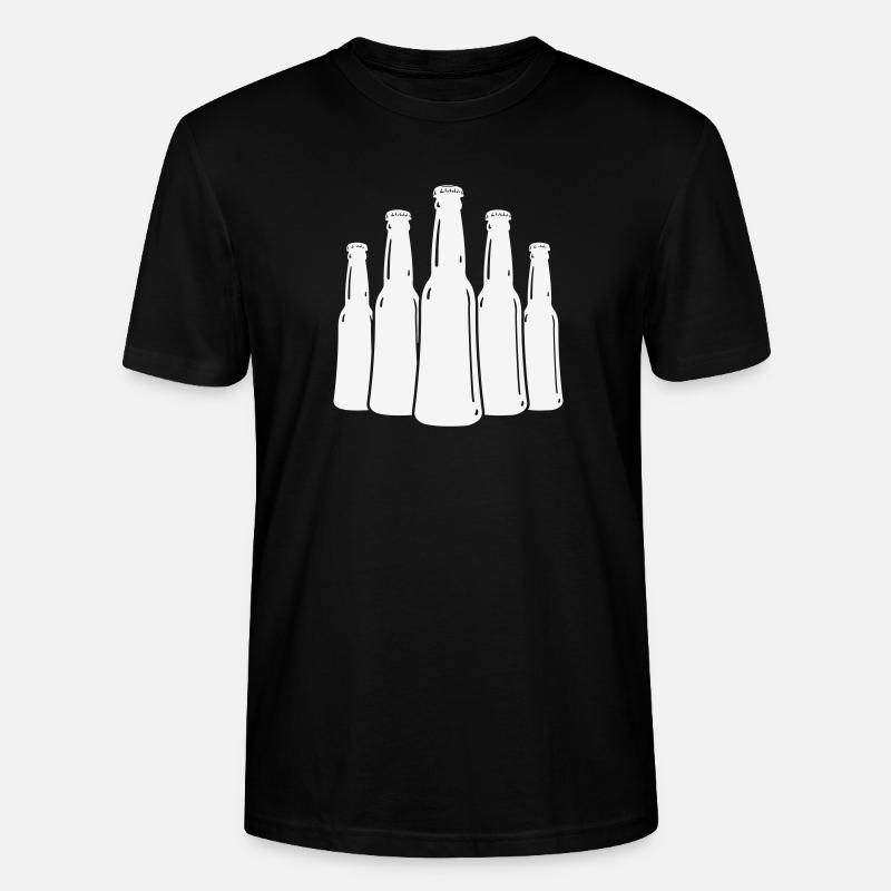Silhouette des bouteilles de bière - T-shirt bio CRAFTER Stanley Stella Unisexe - noir