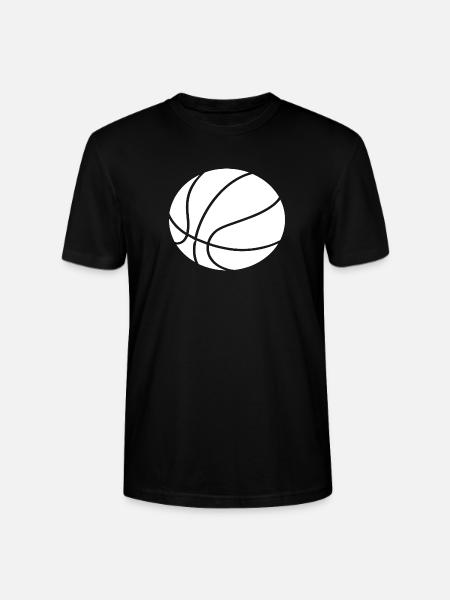 Minimal Basketball Outline Sport Design - Stanley/Stella CRAFTER Unisex Organic T-Shirt - black