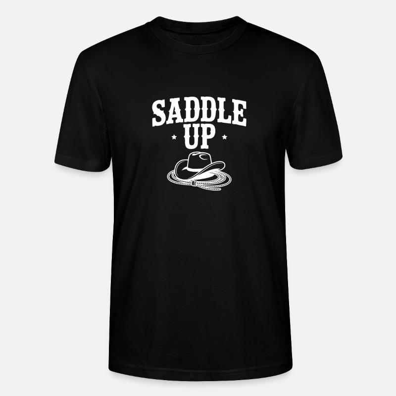 Sattel auf. - Stanley/Stella Unisex Bio-T-Shirt CRAFTER - Schwarz