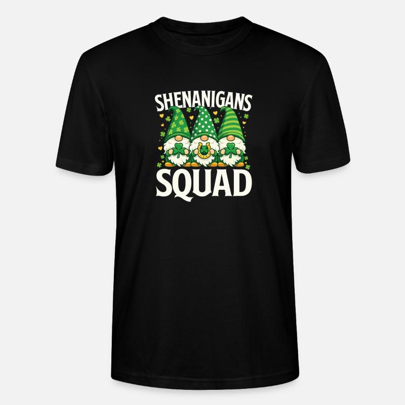 Shenanigans Squad St Patrick’s Irish - Stanley/Stella CRAFTER Unisex Organic T-Shirt - black