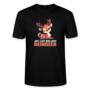 Renne Renne - T-shirt bio CRAFTER Stanley Stella Unisexe - noir - Devant - Alina (178cm) & Michal (187cm)