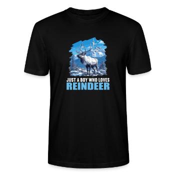 Renne Renne - T-shirt bio CRAFTER Stanley Stella Unisexe - noir - Devant - Alina (178cm) & Michal (187cm)