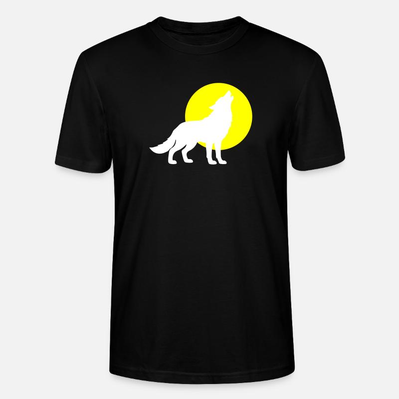 Wolf Silhouette - Stanley/Stella Unisex Bio-T-Shirt CRAFTER - Schwarz