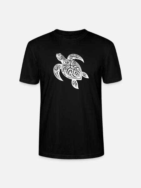 Tribal Turtle Mystical Nature and Geometry - Stanley/Stella CRAFTER Unisex Organic T-Shirt - black