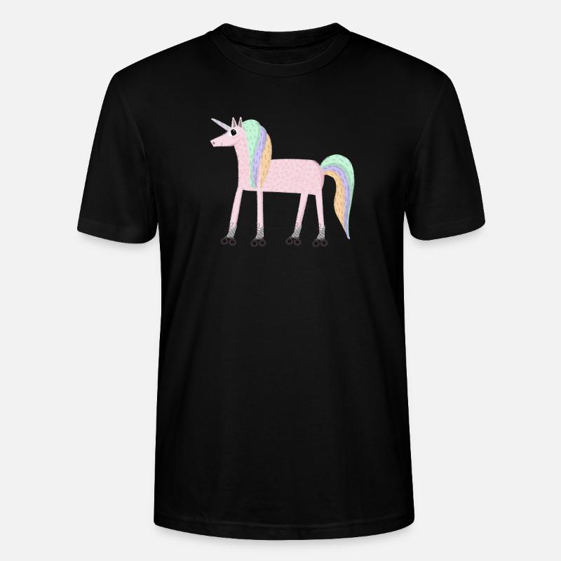 Unicorn_rollerSKate - Stanley/Stella Unisex Bio-T-Shirt CRAFTER - Schwarz