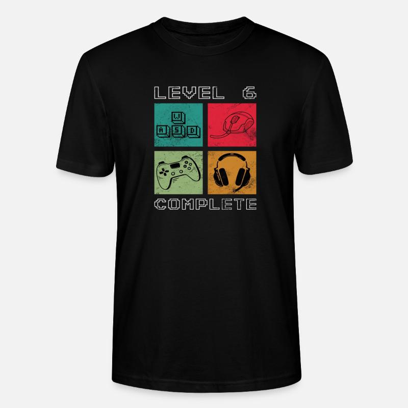 Level 6 freigeschaltet - Stanley/Stella Unisex Bio-T-Shirt CRAFTER - Schwarz