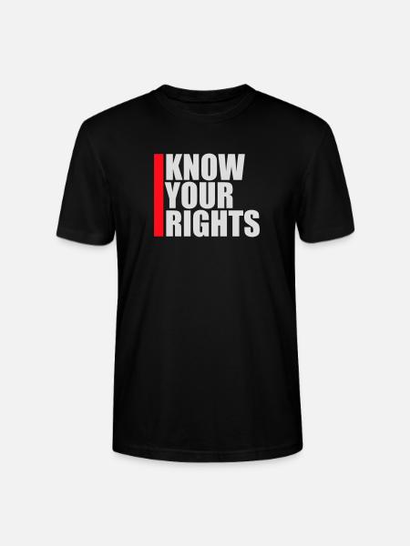 Know Your Rights Activism Justice Freedom - Stanley/Stella CRAFTER Unisex Organic T-Shirt - black