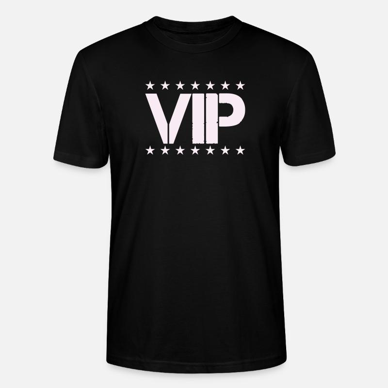 VIP Sternen-Statement in Pastellrosa - Stanley/Stella Unisex Bio-T-Shirt CRAFTER - Schwarz