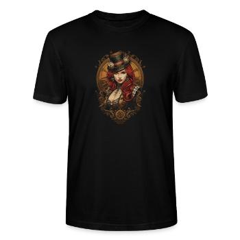 Femmes Steampunk Magnifiques Steampunk - T-shirt bio CRAFTER Stanley Stella Unisexe - noir - Devant - Alina (178cm) & Michal (187cm)