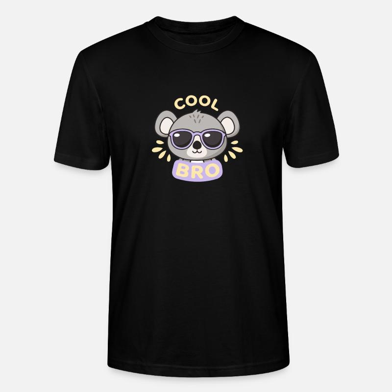 Coole Koala-Lila Gläser - Stanley/Stella Unisex Bio-T-Shirt CRAFTER - Schwarz