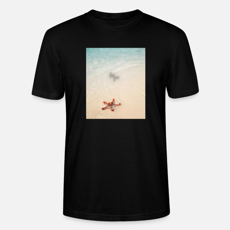 Liebe am Strand und Seesterne - Stanley/Stella Unisex Bio-T-Shirt CRAFTER - Schwarz