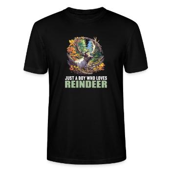 Renne Renne - T-shirt bio CRAFTER Stanley Stella Unisexe - noir - Devant - Alina (178cm) & Michal (187cm)