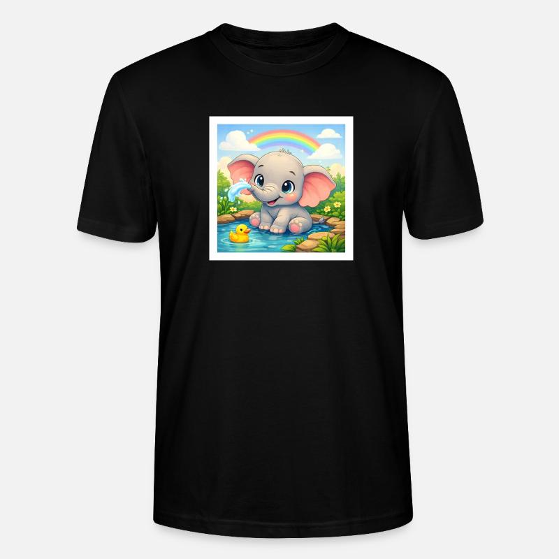 Elli l’Éléphant - T-shirt bio CRAFTER Stanley Stella Unisexe - noir