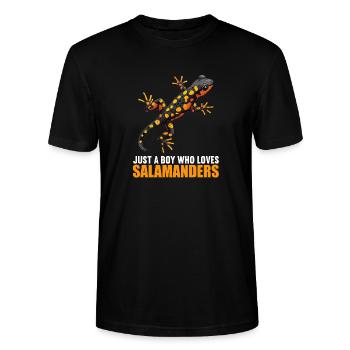 Salamandre de feu Salamandre - T-shirt bio CRAFTER Stanley Stella Unisexe - noir - Devant - Alina (178cm) & Michal (187cm)