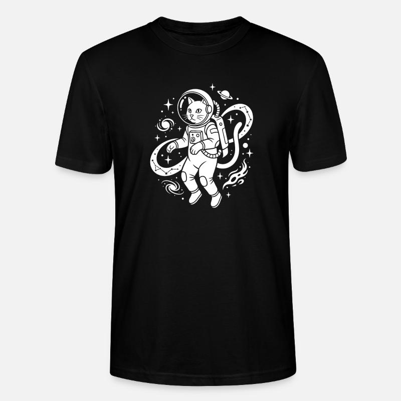 Kitty exploratrice spatiale - T-shirt bio CRAFTER Stanley Stella Unisexe - noir