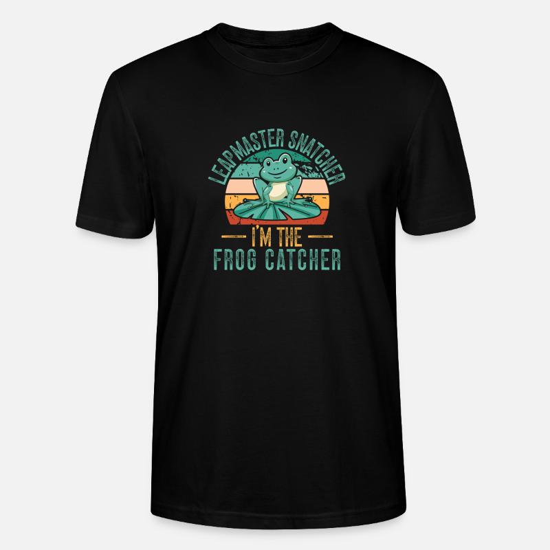 Frog Catcher Leapmaster Snatcher Frog - Stanley/Stella Unisex Bio-T-Shirt CRAFTER - Schwarz