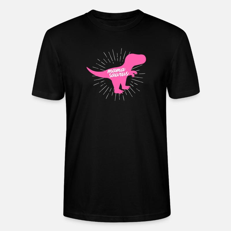 Mamasaurus T-Rex Dinosaurier Pink Silhouette Geschenk - Stanley/Stella Unisex Bio-T-Shirt CRAFTER - Schwarz