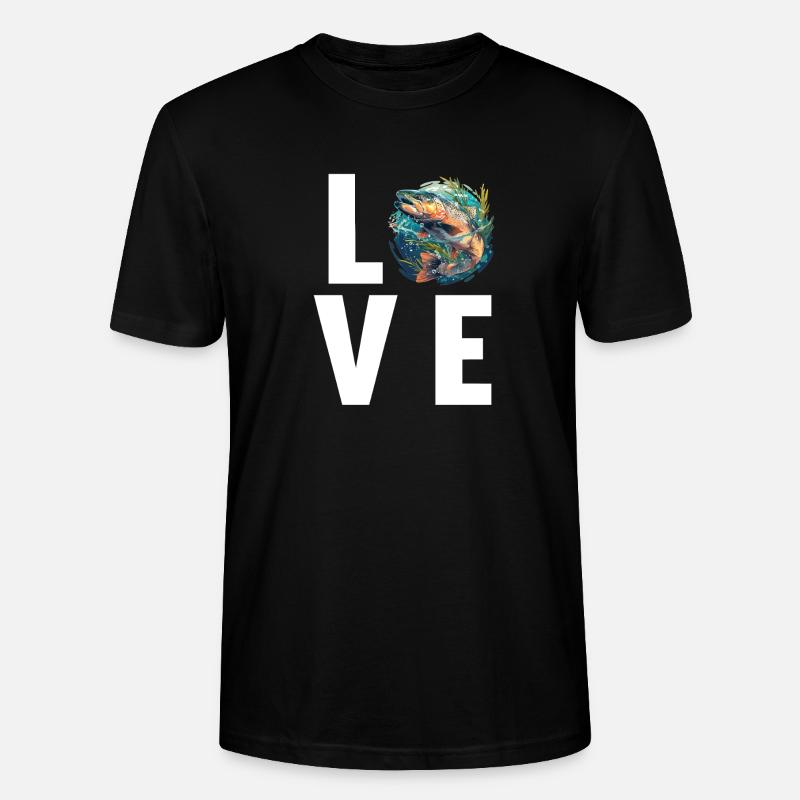 Lachse Lachs - Stanley/Stella Unisex Bio-T-Shirt CRAFTER - Schwarz