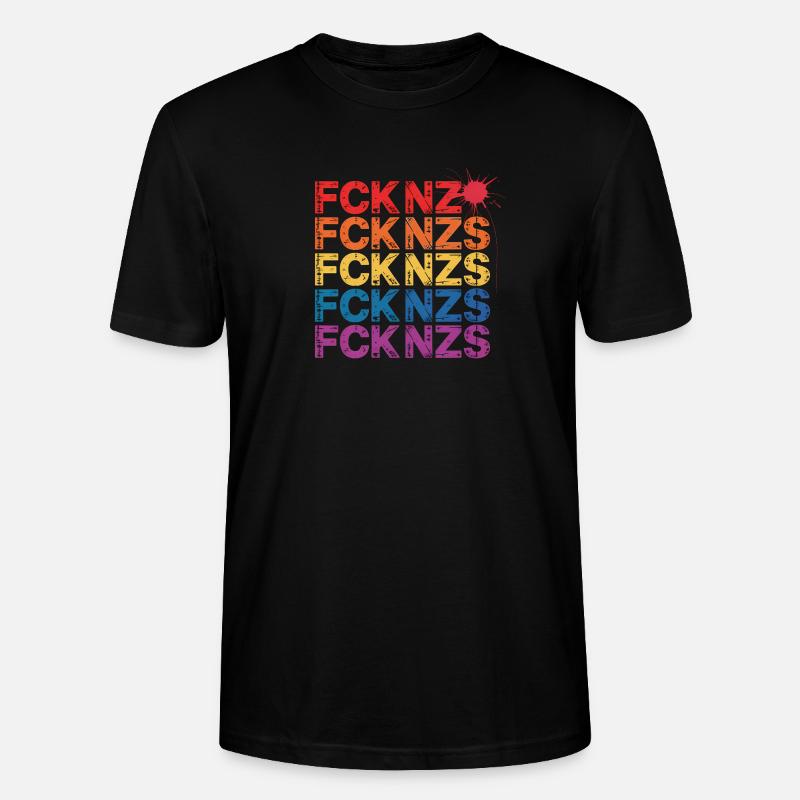 FCK NZS - Antifa Tee - Stanley/Stella Unisex Bio-T-Shirt CRAFTER - Schwarz
