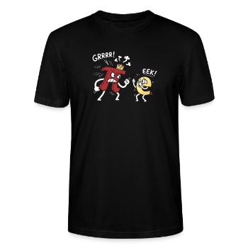 Mathematik Konstanten Pi bedroht e Comic - Stanley/Stella Unisex Bio-T-Shirt CRAFTER - Schwarz - Vorne - Alina (178cm) & Michal (187cm)
