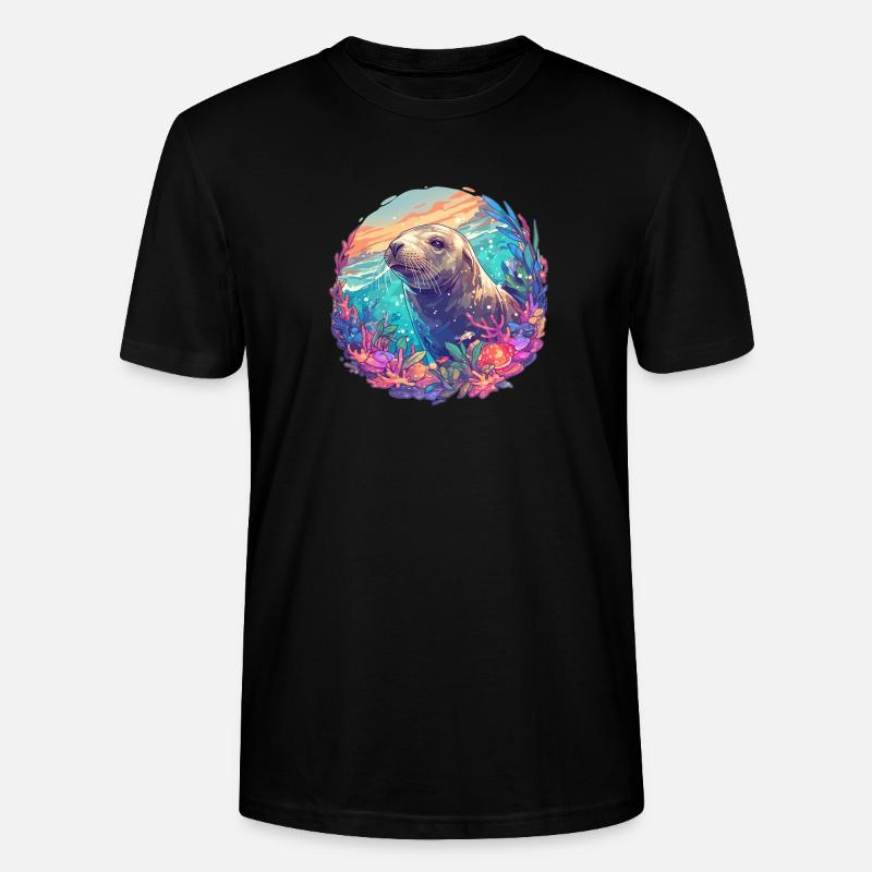 Lions de mer Lion de mer - T-shirt bio CRAFTER Stanley Stella Unisexe - noir