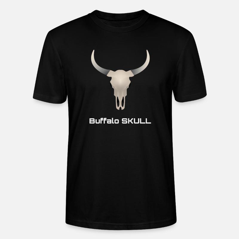 Büffelschädel - Stanley/Stella Unisex Bio-T-Shirt CRAFTER - Schwarz