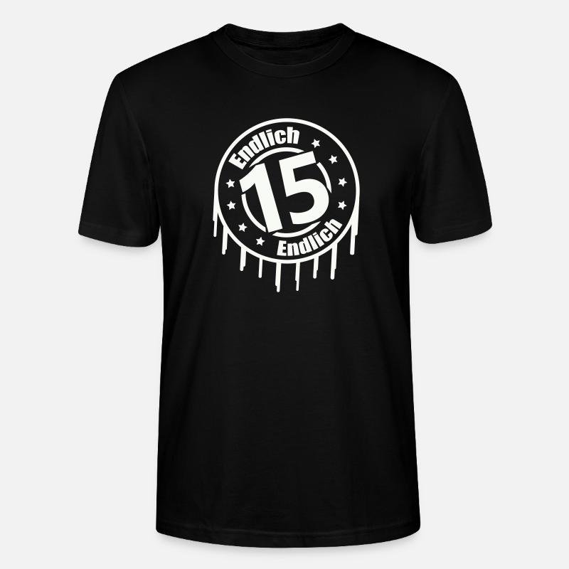 Endlich 15 - Stanley/Stella Unisex Bio-T-Shirt CRAFTER - Schwarz