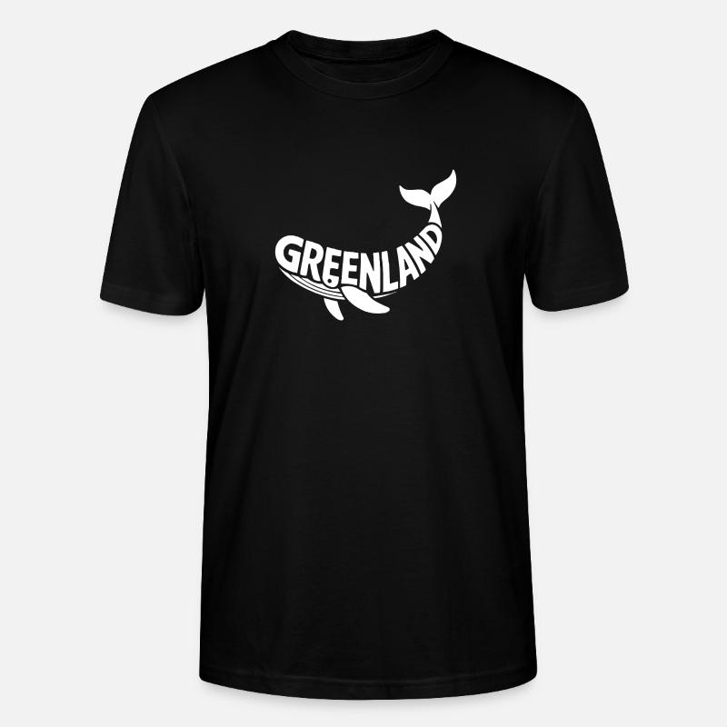 Grönlannin valaskirjaimet - Stanley/Stella CRAFTER unisex luomu-t-paita - musta