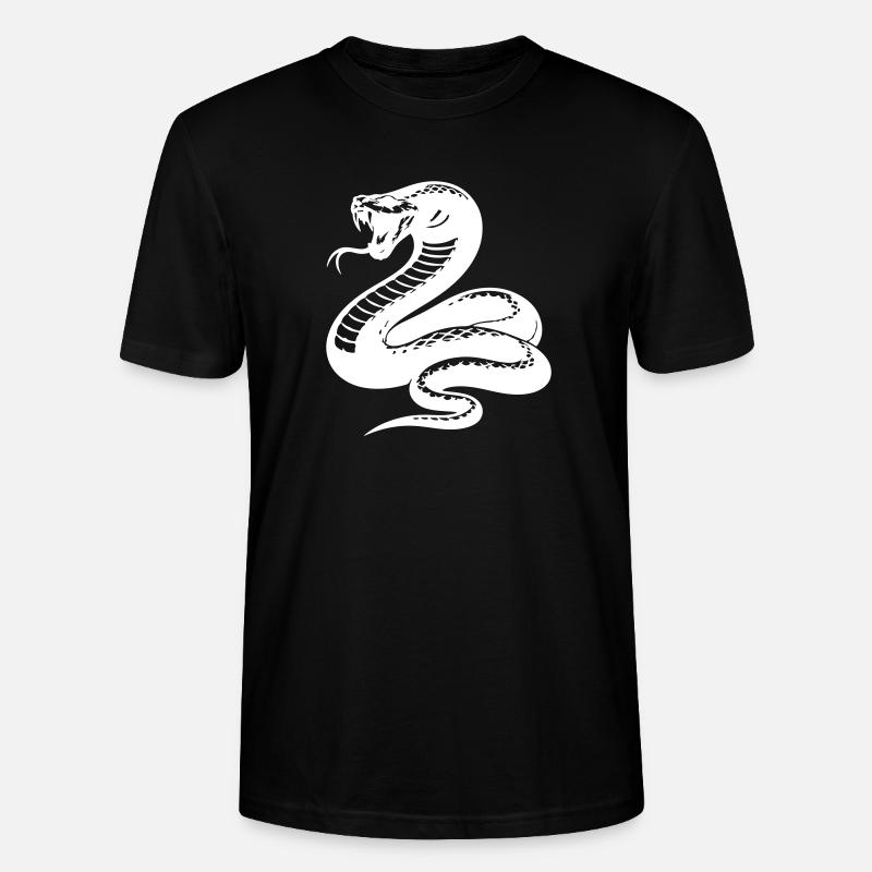 Silhouette du python serpent - T-shirt bio CRAFTER Stanley Stella Unisexe - noir