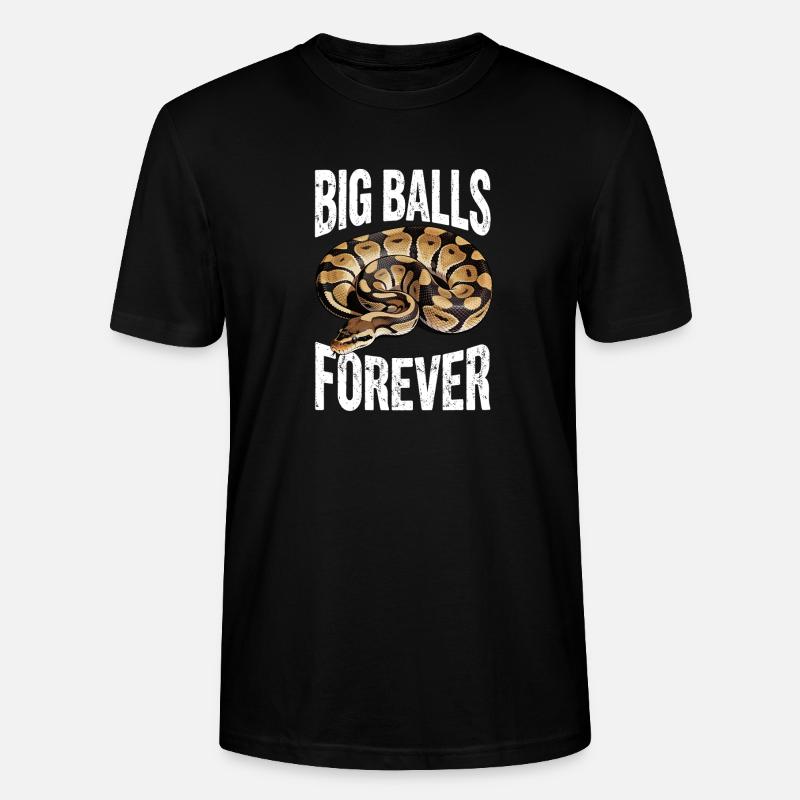 Königspython Schlangen Liebhaber Terrarium Python - Stanley/Stella Unisex Bio-T-Shirt CRAFTER - Schwarz
