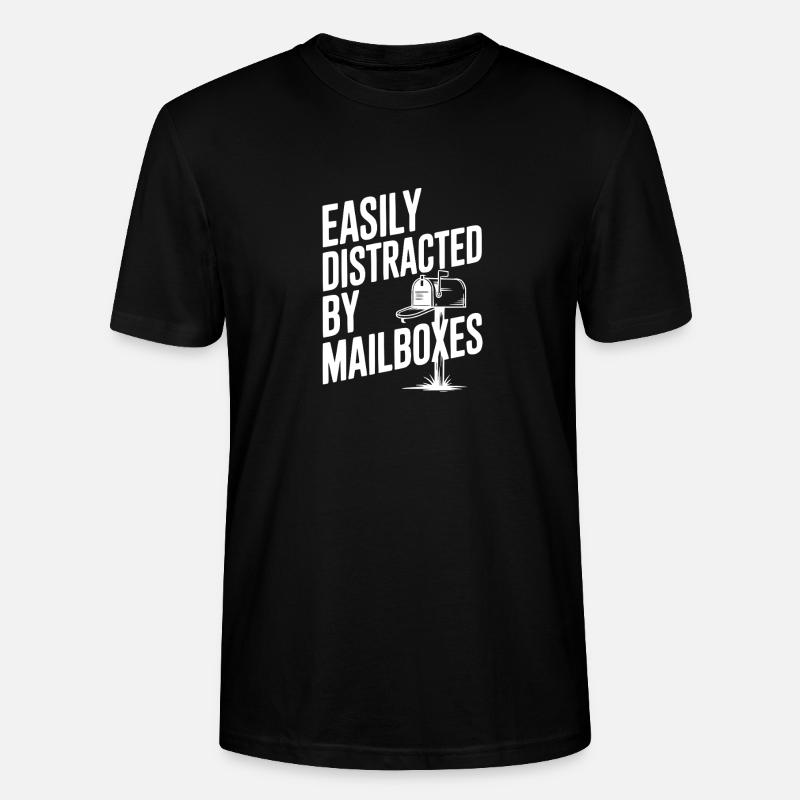 Easily Distracted by Mailboxes - Stanley/Stella CRAFTER Unisex Organic T-Shirt - black