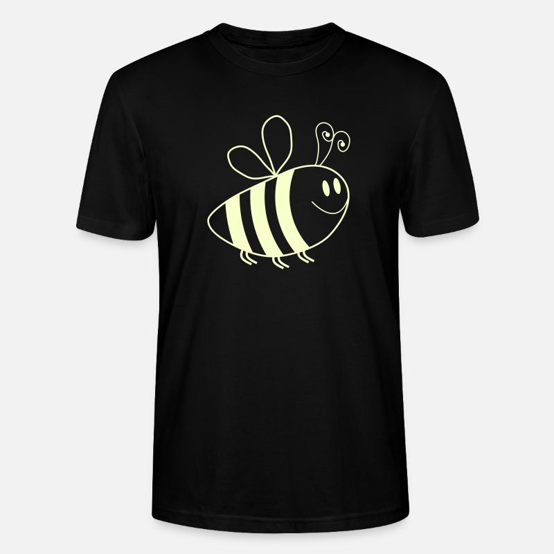Lächelnde Bienchen Muster - Stanley/Stella Unisex Bio-T-Shirt CRAFTER - Schwarz