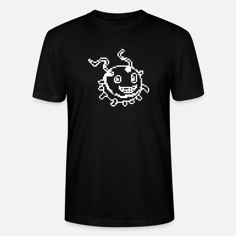 Virus Monster Pixel Art Comic - T-shirt bio CRAFTER Stanley Stella Unisexe - noir
