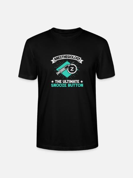 Anesthesiologist Snooze Button Anesthesia - Stanley/Stella CRAFTER Unisex Organic T-Shirt - black