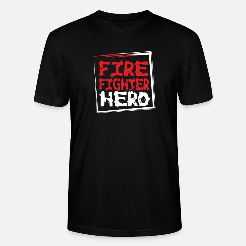 FIREFIGHTERHERO - Stanley/Stella Unisex Bio-T-Shirt CRAFTER - Schwarz