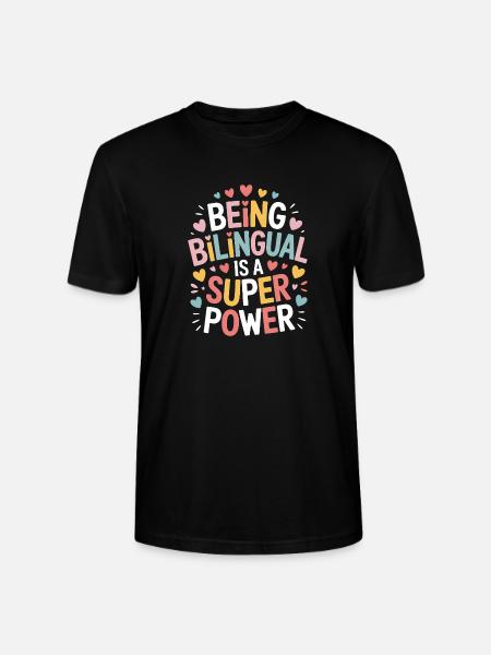 Fremdsprache Sprüche Lustige Fremdsprache Geschenk - Stanley/Stella Unisex Bio-T-Shirt CRAFTER - Schwarz