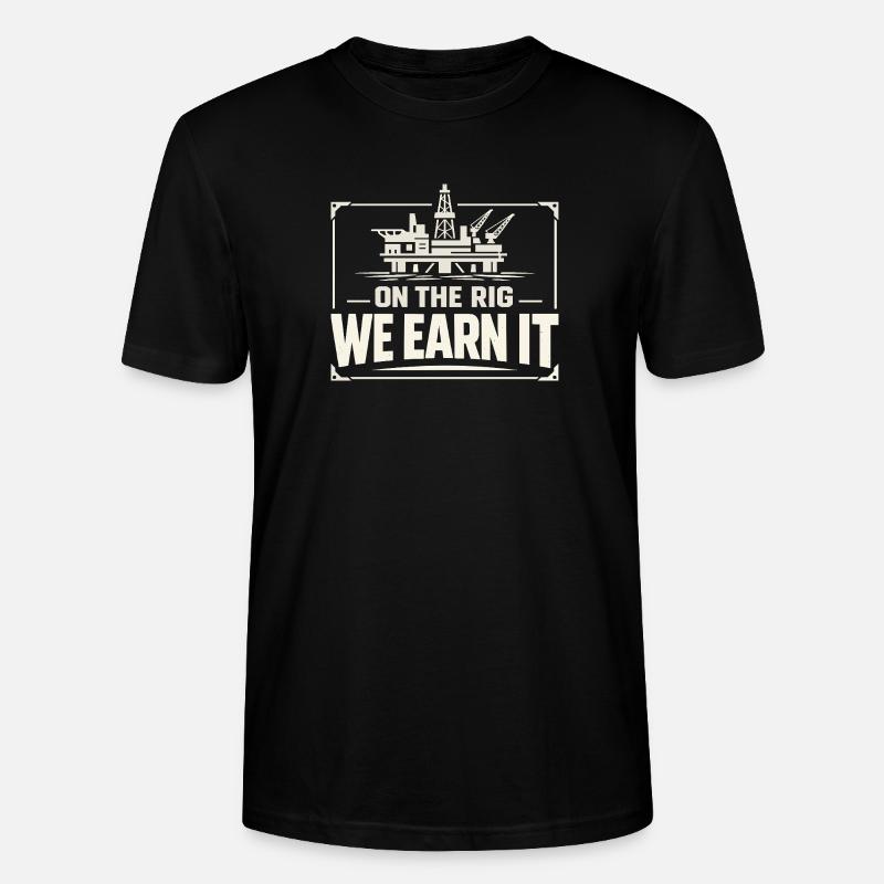 Offshore-bohrer-rig-bohrer Bohrboden Offshore - Stanley/Stella Unisex Bio-T-Shirt CRAFTER - Schwarz