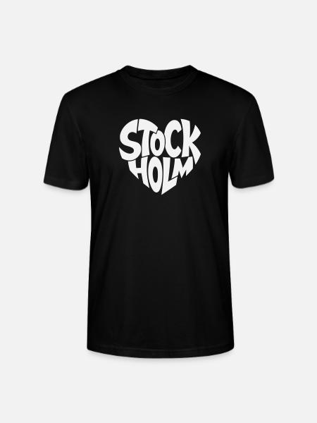 Stockholm Sweden Typography - Stanley/Stella CRAFTER Unisex Organic T-Shirt - black