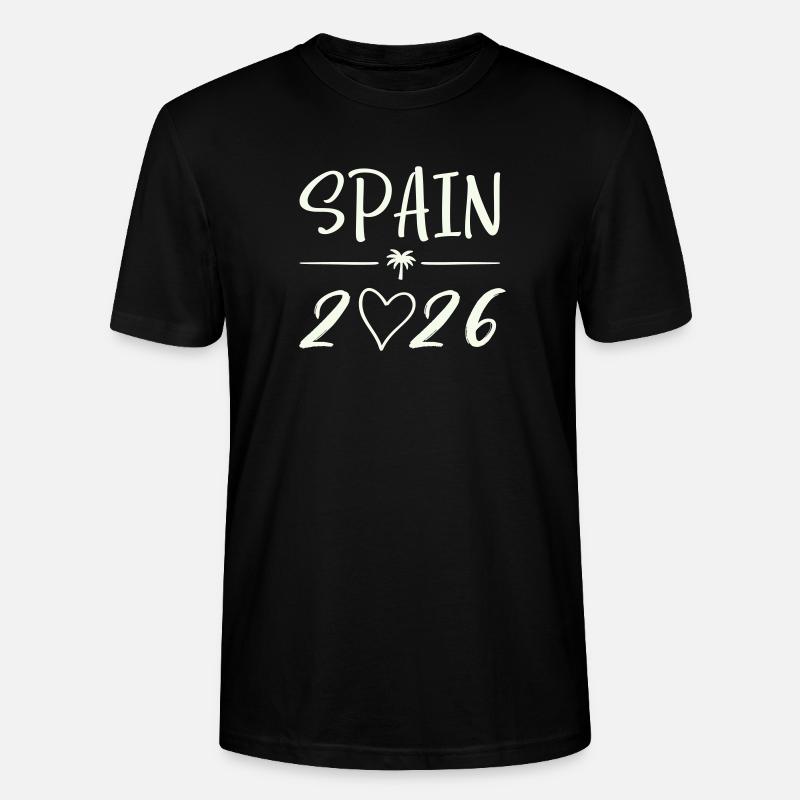 Spanien 2026 Palmen - Stanley/Stella Unisex Bio-T-Shirt CRAFTER - Schwarz
