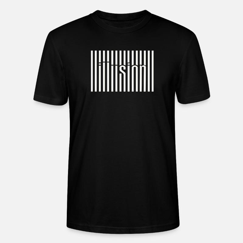 Barcode Illusion - Stanley/Stella CRAFTER Unisex Organic T-Shirt - black