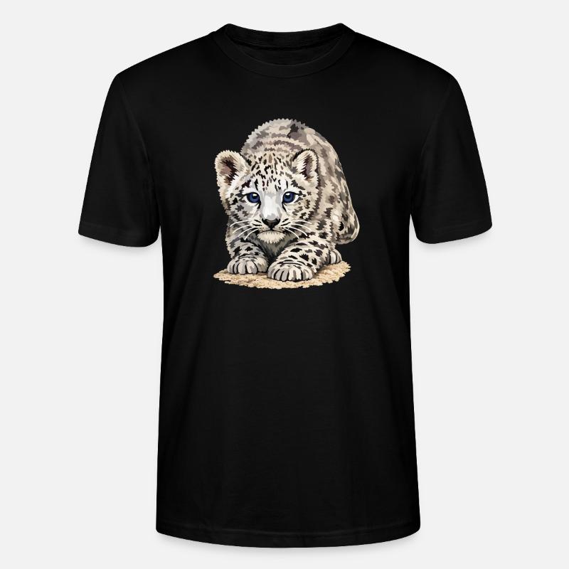 Sia Schneeleopard - Stanley/Stella Unisex Bio-T-Shirt CRAFTER - Schwarz