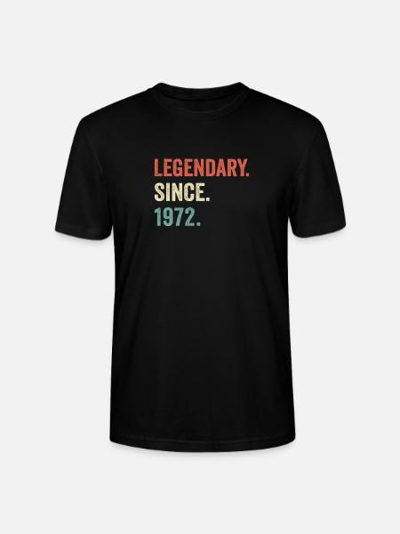 legendary since 1972 - Stanley/Stella CRAFTER Unisex Organic T-Shirt - black