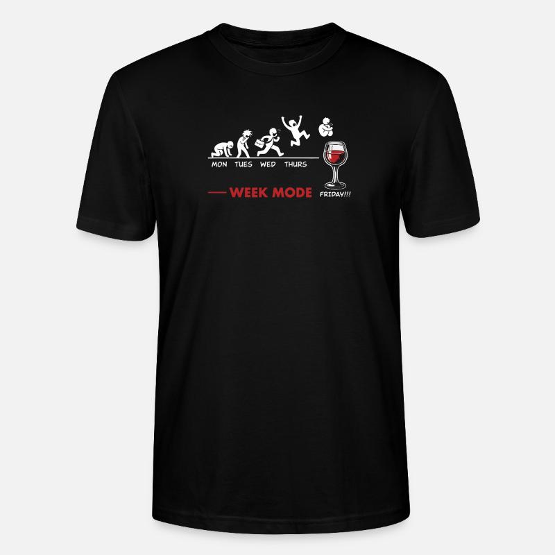 Vive le Weekend-end – Humor Vin - Stanley/Stella Unisex Bio-T-Shirt CRAFTER - Schwarz