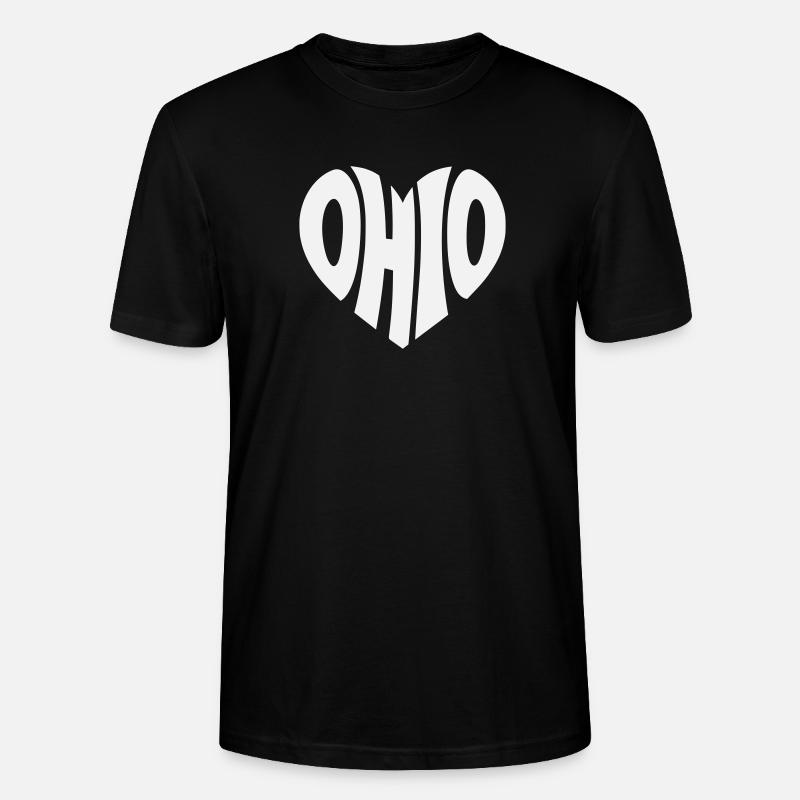 Logo du cœur de l’Ohio - T-shirt bio CRAFTER Stanley Stella Unisexe - noir