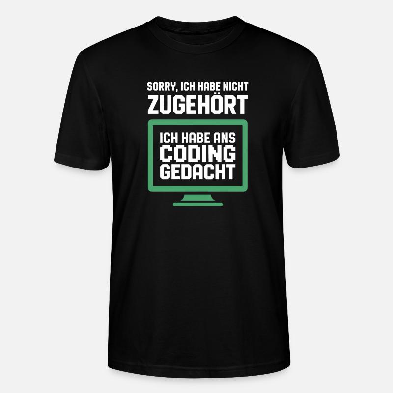 Coding Gedanke am Bildschirm - Stanley/Stella Unisex Bio-T-Shirt CRAFTER - Schwarz