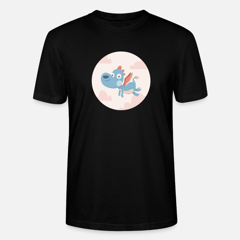 Blauer Drache - Stanley/Stella Unisex Bio-T-Shirt CRAFTER - Schwarz