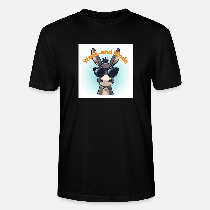 Esel-Wochenend-Mode - Stanley/Stella Unisex Bio-T-Shirt CRAFTER - Schwarz