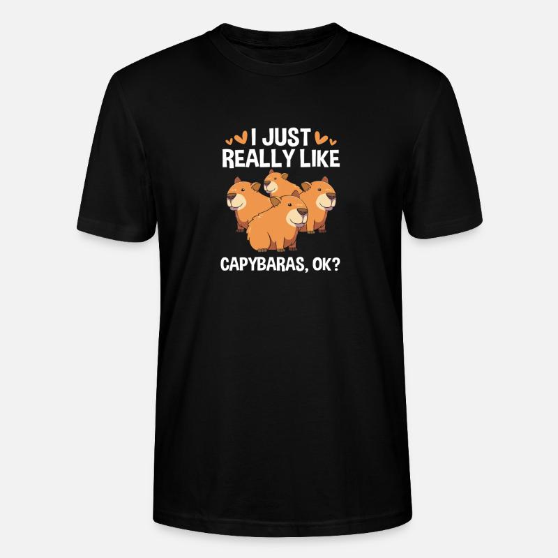 Capibara Capybara - Stanley/Stella Unisex Bio-T-Shirt CRAFTER - Schwarz