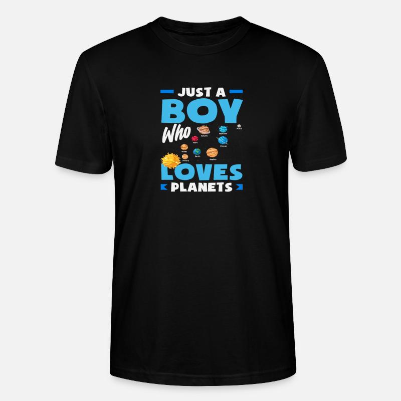 Un seul garçon qui aime les planètes L’espace - T-shirt bio CRAFTER Stanley Stella Unisexe - noir